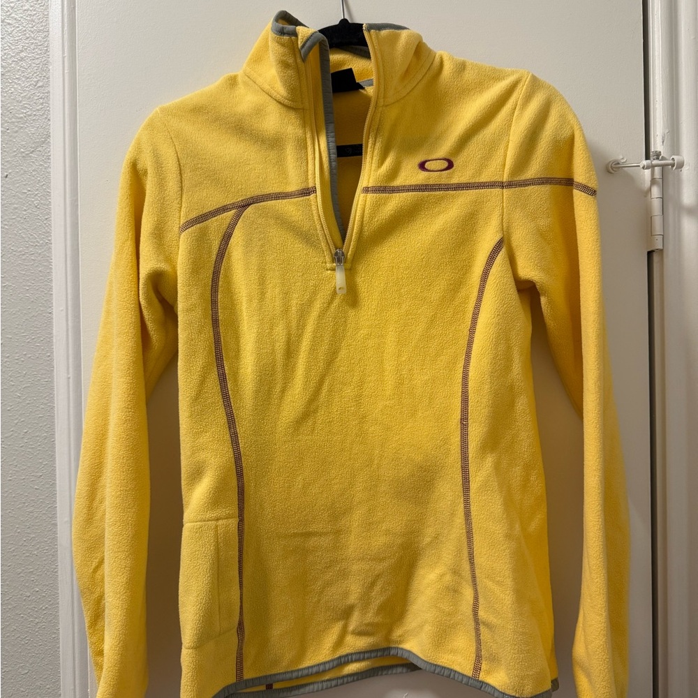 Oakley Women's Vibrant Yellow 3/4 zip light weight fleece